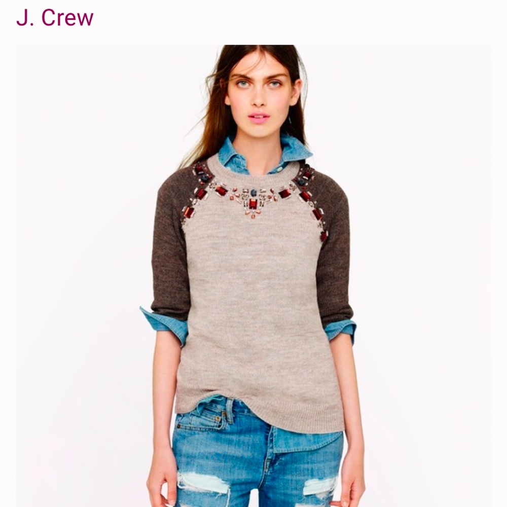 J. Crew Beaded Sweater